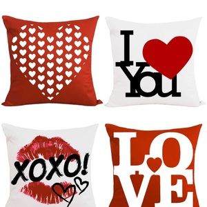 ❤️Whaline Valentine's Day Pillow Case Covers (18x18)